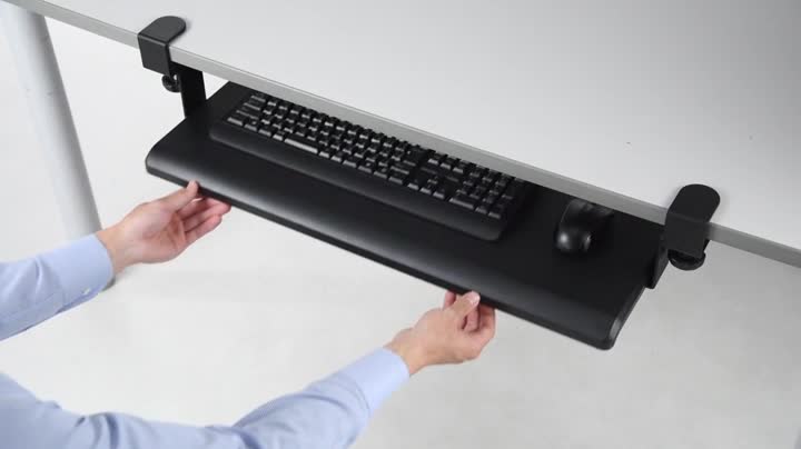 サンワダイレクト キーボードスライダー Mサイズ デスククランプ